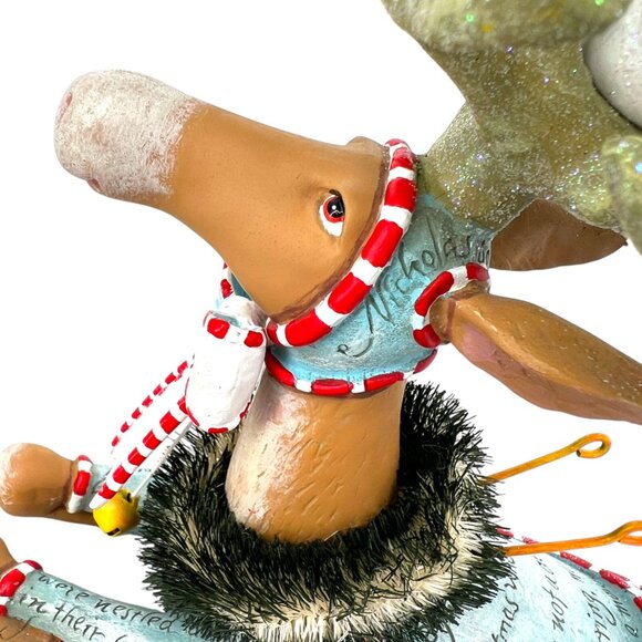 MacKenzie-Childs Patience Brewster Dash Away Krinkles Reindeer Candle Holder - Picture 4 of 13